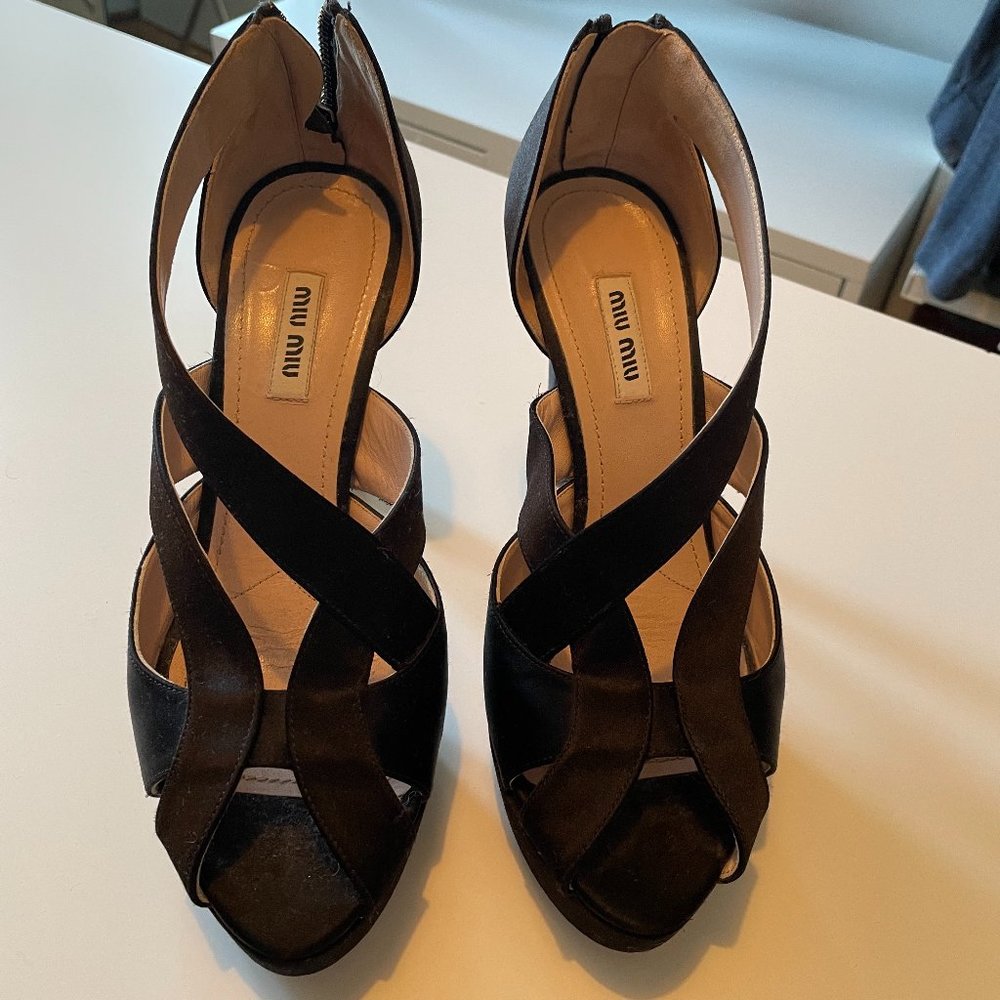 Miu Miu satin evening shoe for sale